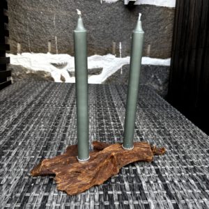 Tvillingslågan – unik ljusstake av mangroverot för två ljus